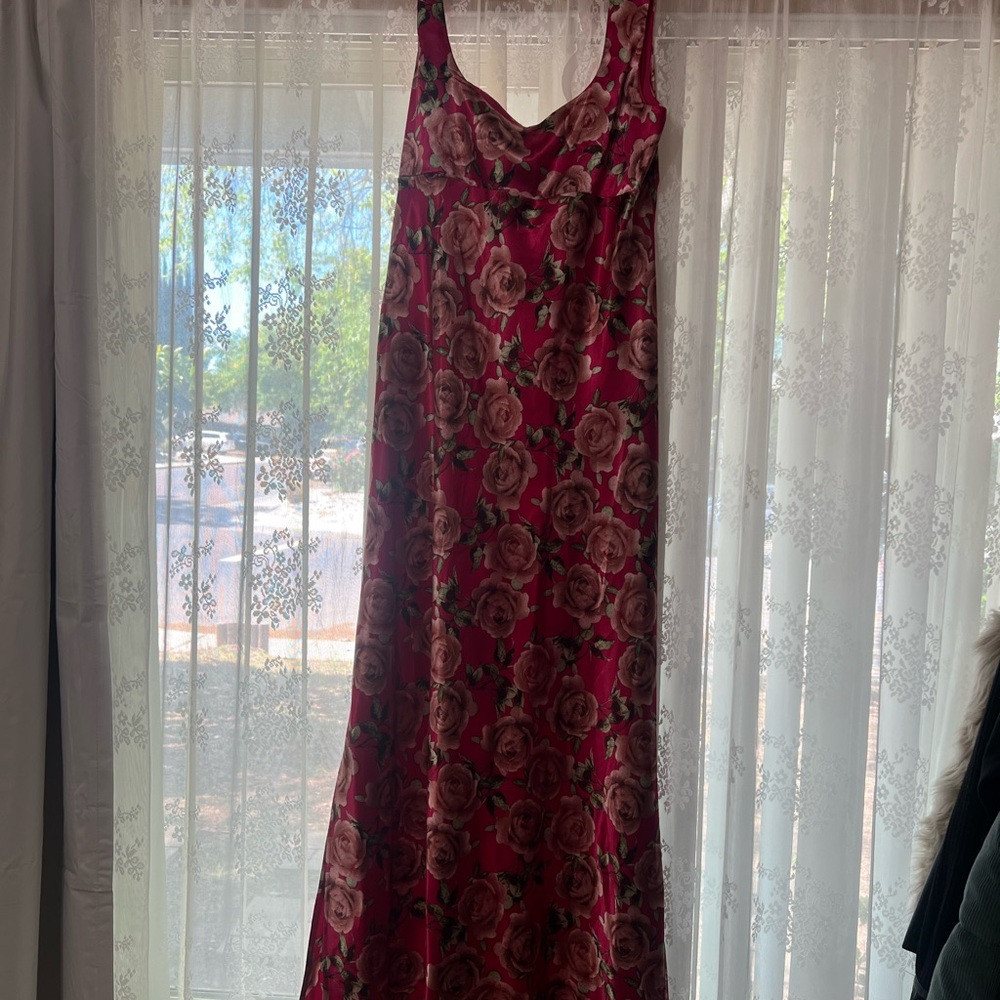 Wild Fable Floral Pink and Red Maxi Dress